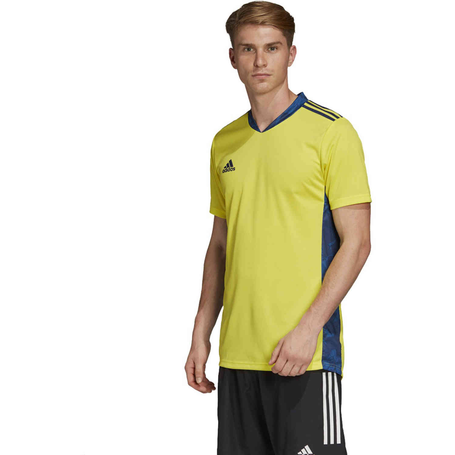 adidas adipro 20 S S Goalkeeper Jersey Shock Yellow Team Navy