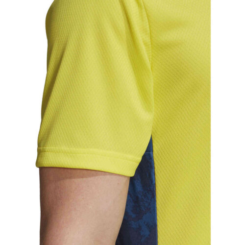adidas adipro 20 S/S Goalkeeper Jersey – Shock Yellow/Team Navy Blue