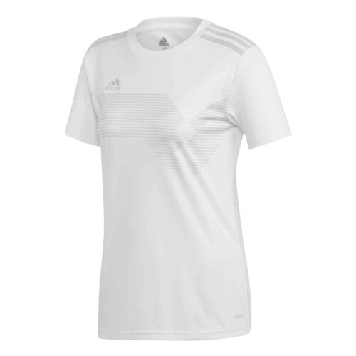 Womens adidas Campeon 19 Jersey – White/Clear Grey