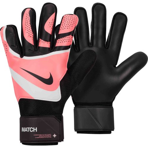 Nike Match Goalkeeper Training Goalkeeper Gloves – Black & Sunset Pulse with Black