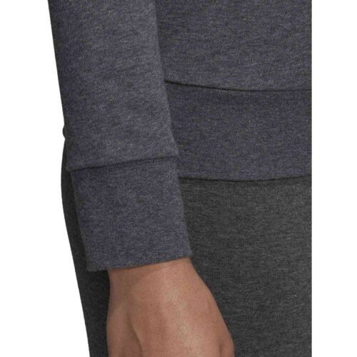 Womens adidas Essentials Lifestyle 3-Stripes Sweatshirt – Dark Grey Heather/Semi Coral