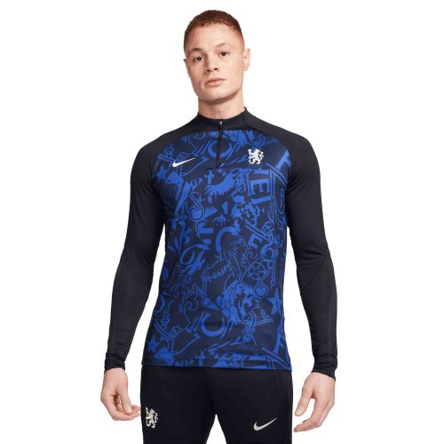 Nike Chelsea Strike Drill Top – Pitch Blue/Pitch Blue/Natural