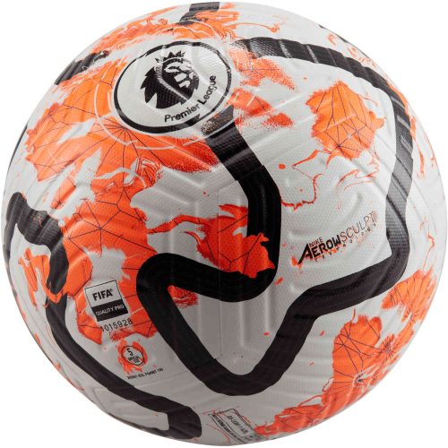 Nike Premier League Club Elite Match Soccer Ball – White & Total Orange with Black