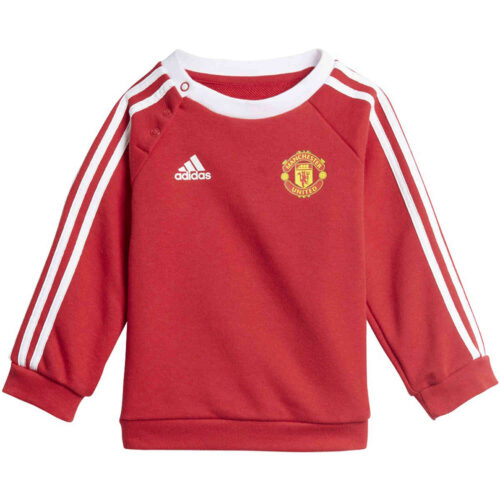 Infants adidas Manchester United 3-Stripes Jogger – Real Red