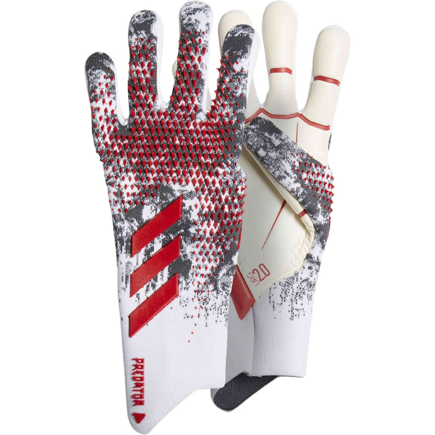 Radar Vacilar Expresión adidas Manuel Neuer Predator Pro Negative Cut Goalkeeper Gloves - White &  Black with Active Red - SoccerPro