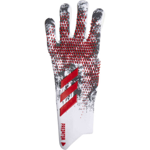 adidas Manuel Neuer Predator Pro Negative Cut Goalkeeper Gloves – White & Black with Active Red