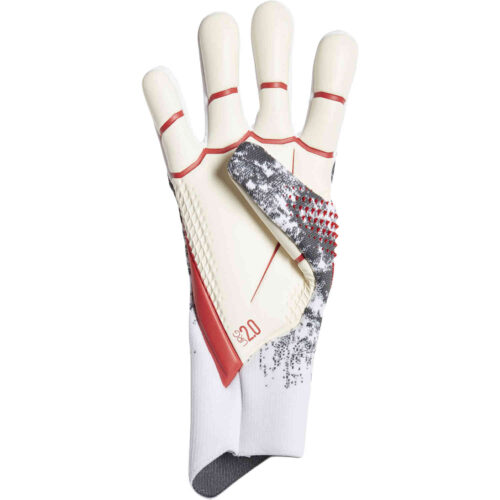adidas Manuel Neuer Predator Pro Negative Cut Goalkeeper Gloves – White & Black with Active Red