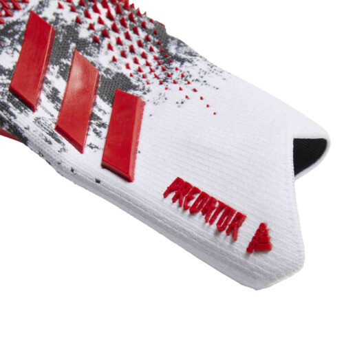 adidas Manuel Neuer Predator Pro Negative Cut Goalkeeper Gloves – White & Black with Active Red