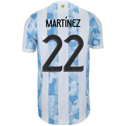2021 adidas Lautaro Martinez Argentina Home Authentic Jersey