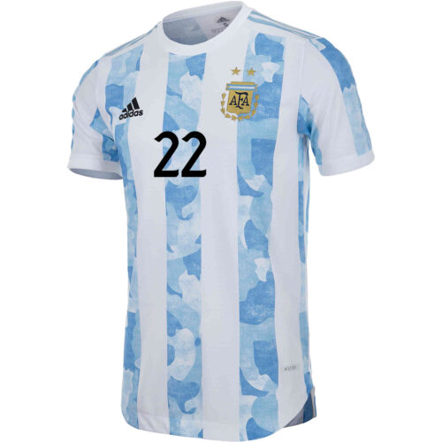 2021 adidas Lautaro Martinez Argentina Home Authentic Jersey