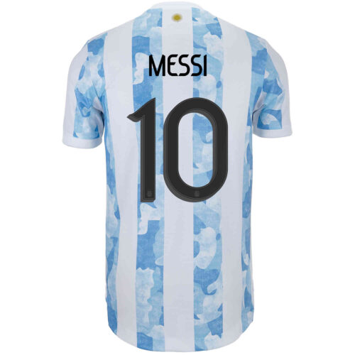2021 adidas Lionel Messi Argentina Home Authentic Jersey