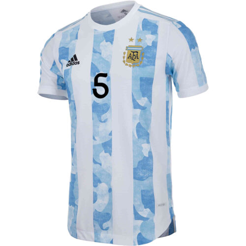 2021 adidas Leandro Paredes Argentina Home Authentic Jersey