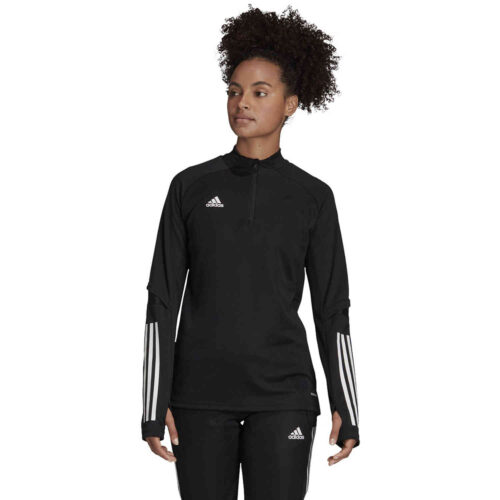 Womens adidas Condivo 20 1/4 zip Training Top – Black