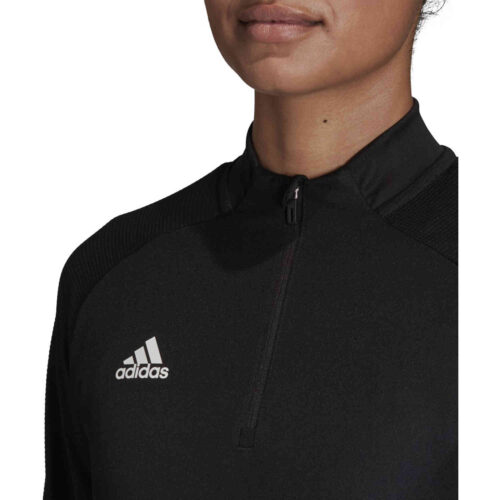 Womens adidas Condivo 20 1/4 zip Training Top – Black