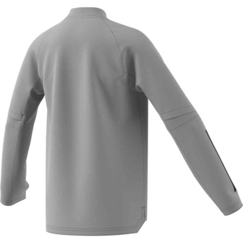 Kids adidas Condivo 20 1/4 zip Training Top – Team Mid Grey