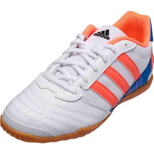 adidas Super Sala IN – Footwear White/Signal Coral/Glory Blue