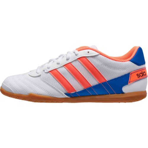 adidas Super Sala IN – Footwear White/Signal Coral/Glory Blue