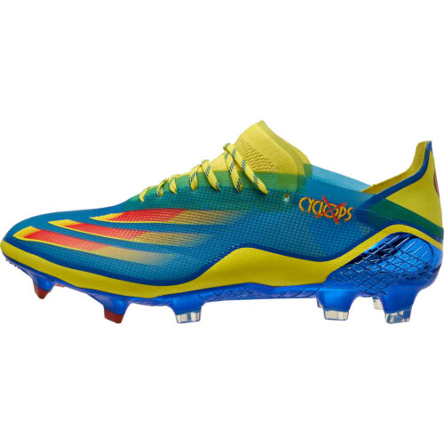 adidas x Marvel X-Men X Ghosted.1 FG – Blue & Vivid Red with Bright Yellow