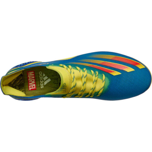 adidas x Marvel X-Men X Ghosted.1 FG – Blue & Vivid Red with Bright Yellow
