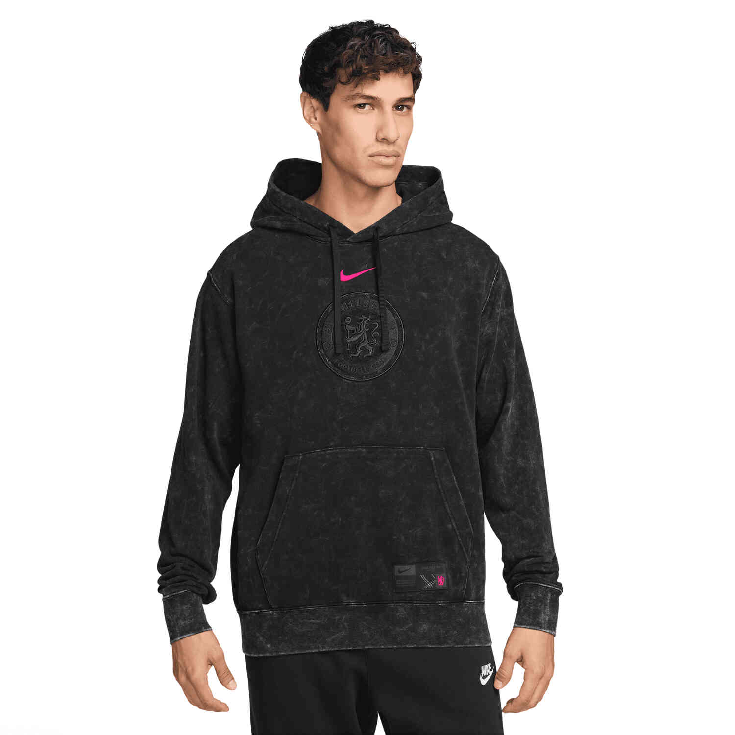 Nike Chelsea 3rd NSW Hoodie Black Pink Prime SoccerPro