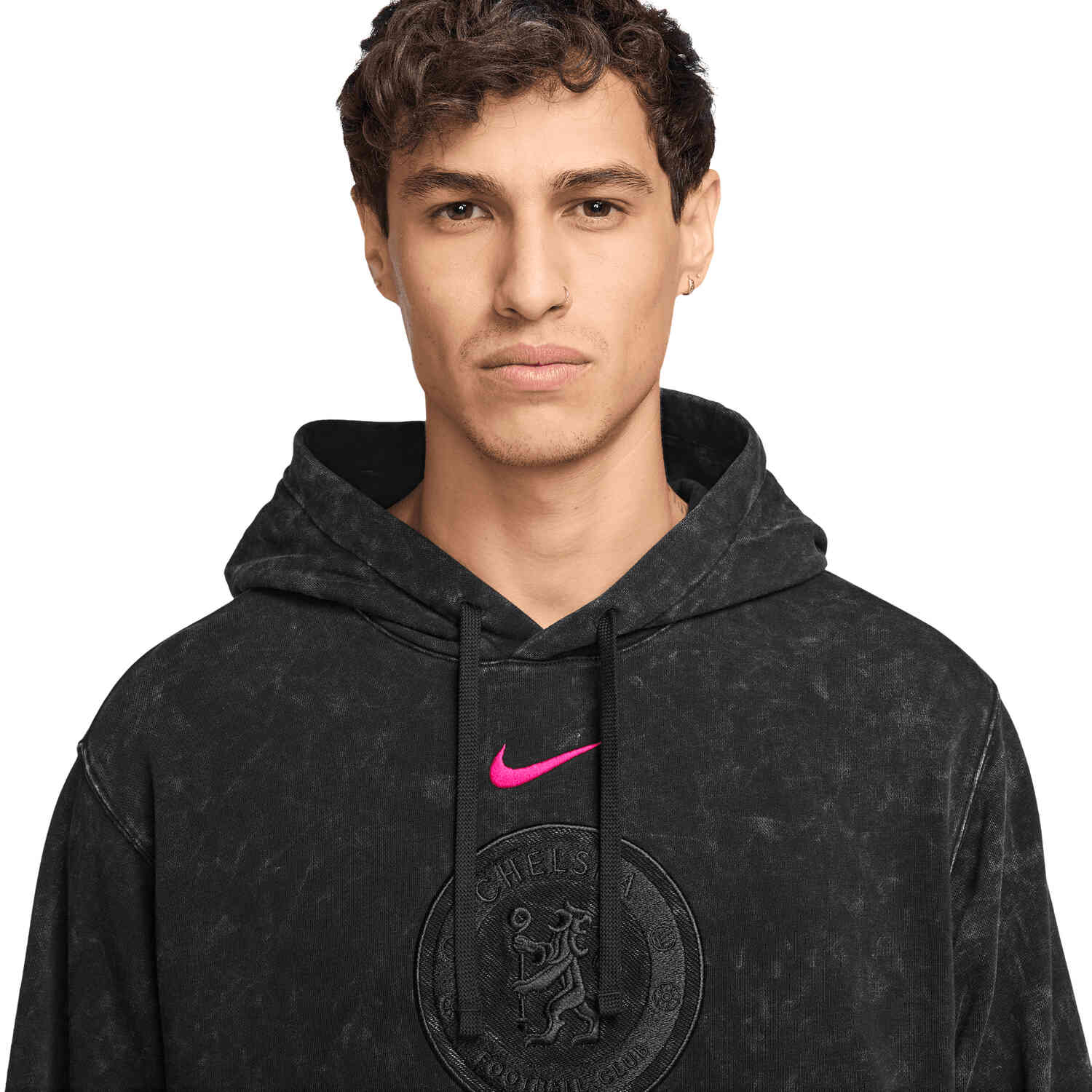 Nike Chelsea 3rd NSW Hoodie Black Pink Prime SoccerPro