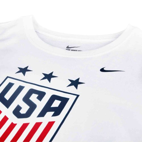 Girls Nike USWNT Crest Tee – White