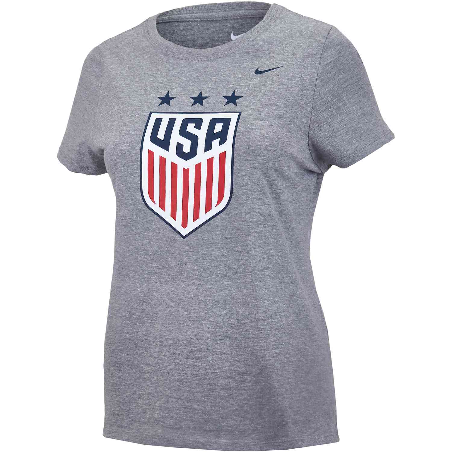 Girls Nike USWNT Crest Tee - Dark Grey Heather - SoccerPro