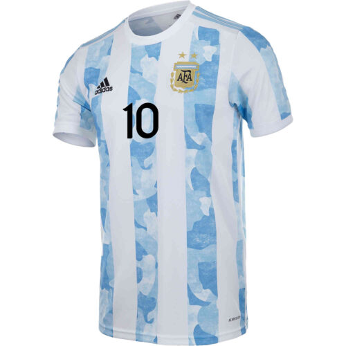 2021 Kids adidas Lionel Messi Argentina Home Jersey
