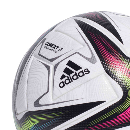 adidas CONEXT21 Pro Official Match Soccer Ball – White & Black with Shock Pink with Signal Green