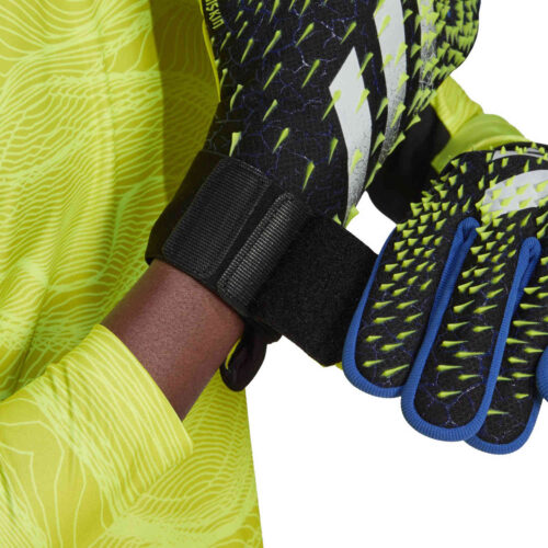 adidas Predator Competition Negative Cut Goalkeeper Gloves – Black & Royal Blue with Solar Yellow with White