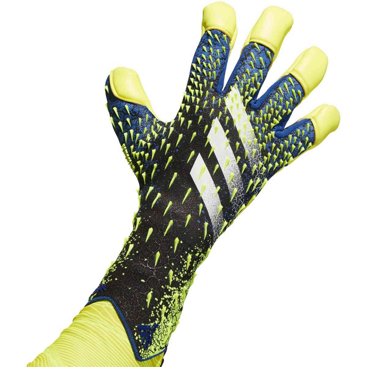 Handschrift Decoratie veiligheid adidas Predator Pro Hybrid Cut Goalkeeper Gloves - Black & Team Royal with  Solar Yellow - SoccerPro