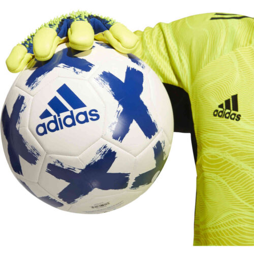 adidas Predator Pro Hybrid Cut Goalkeeper Gloves – Black & Team Royal with Solar Yellow