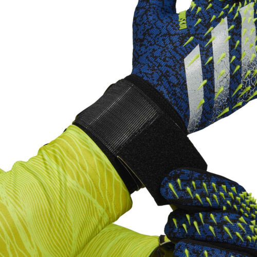 adidas Predator League Negative Cut Goalkeeper Gloves – Black & Team Royal with Solar Yellow