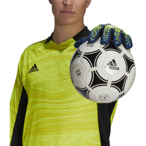 adidas Predator League Negative Cut Goalkeeper Gloves – Black & Team Royal with Solar Yellow