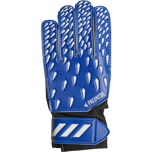 Kids adidas Predator Training Positive Cut Goalkeeper Gloves – Royal Blue & Black with White