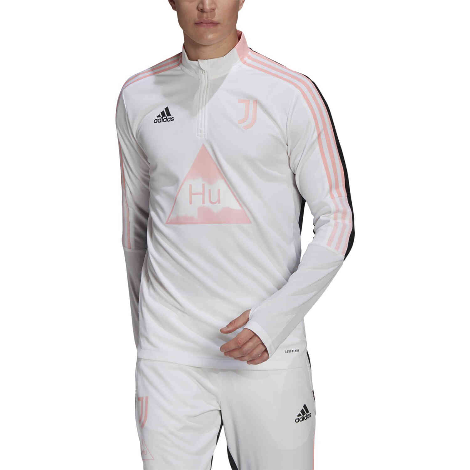 white adidas training top