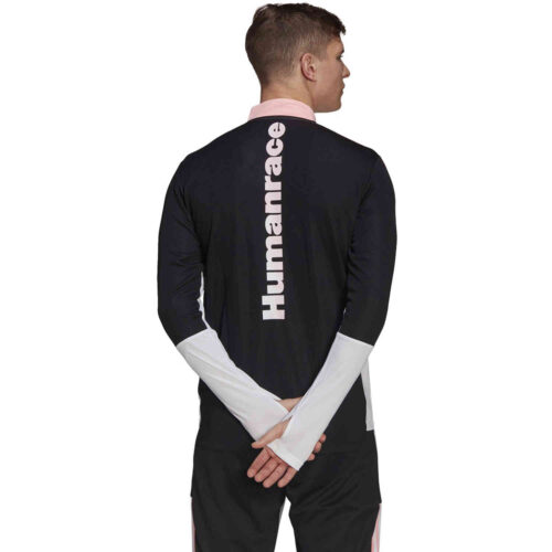 adidas Human Race Juventus 1/4 zip Training Top – White/Black