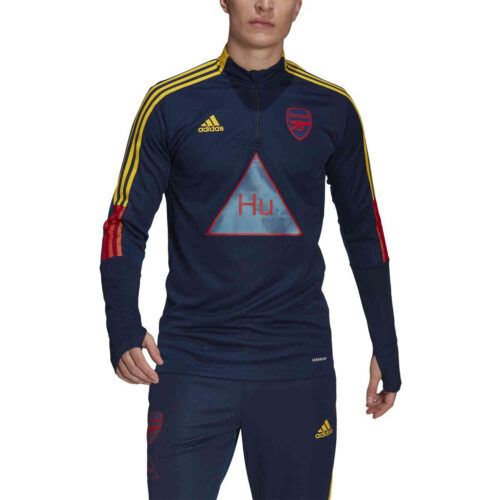 adidas Human Race Arsenal 1/4 zip Training Top – Night Indigo