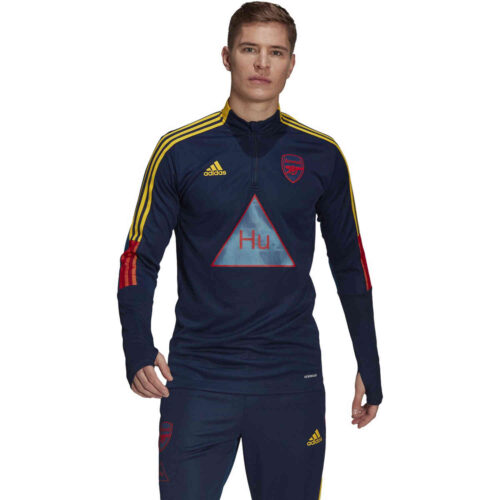 adidas Human Race Arsenal 1/4 zip Training Top – Night Indigo