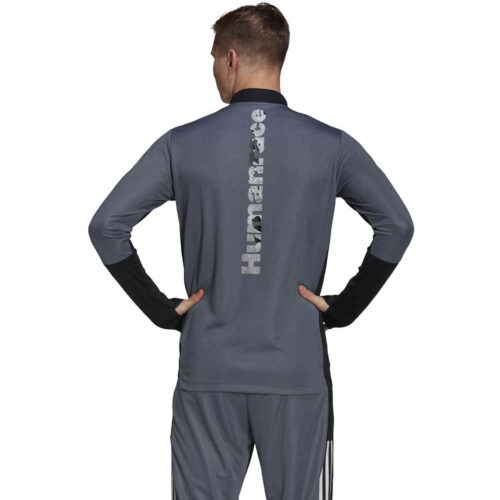 adidas Human Race Real Madrid 1/4 zip Training Top – Black/Onix