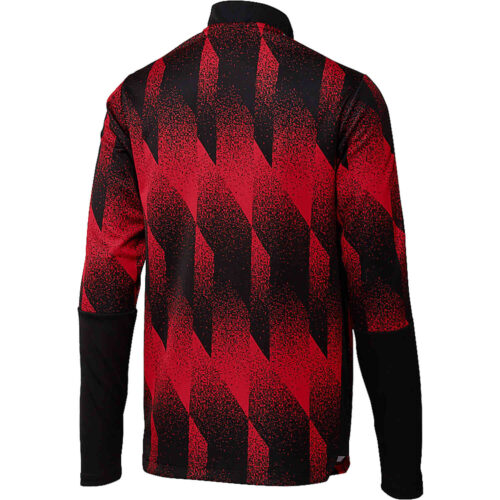 adidas Bayern Munich All Over Print 1/4 zip Training Top – Black/FCB True Red