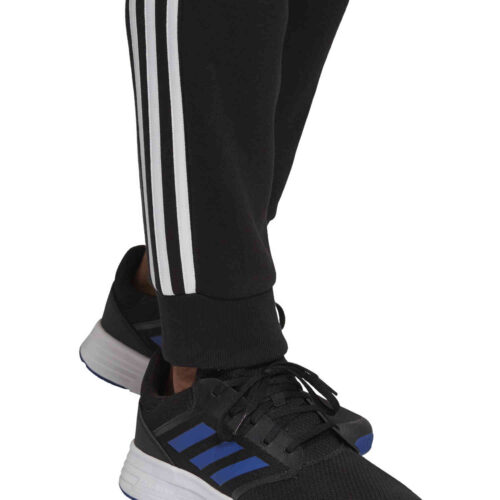 adidas Essentials Fleece Tapered Cuff Pants – Black/White