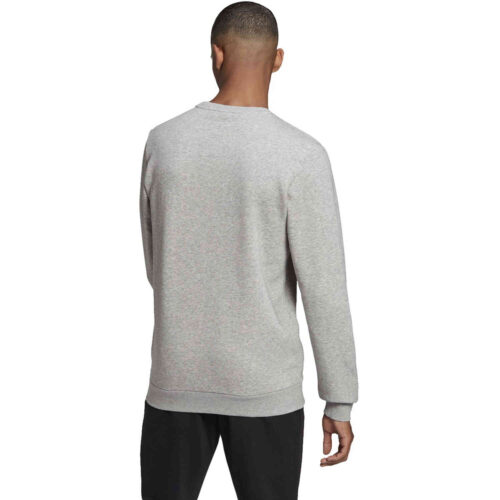 adidas Fleece Logo Sweatshirt – Medium Grey Heather/Black