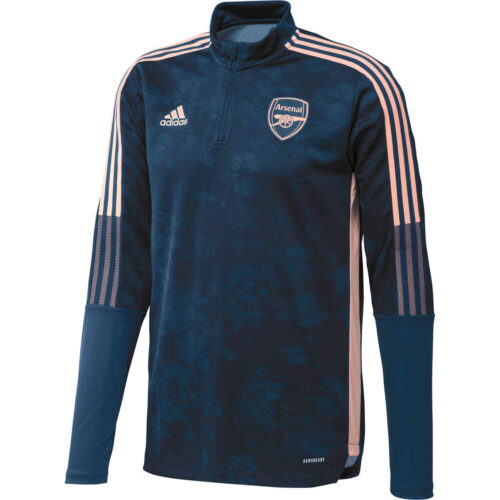 adidas Arsenal All Over Print 1/4 zip Training Top – Legend Marine/Collegiate Navy