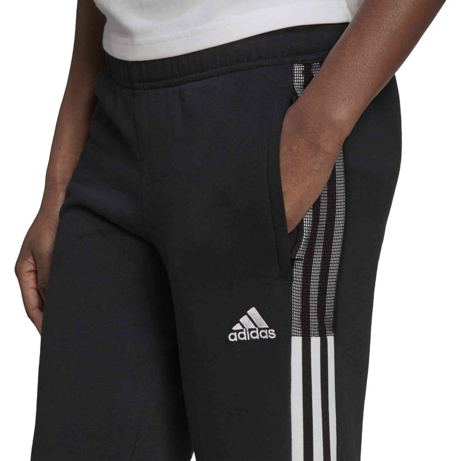 Womens adidas Tiro21 Sweat Pants - Black - SoccerPro
