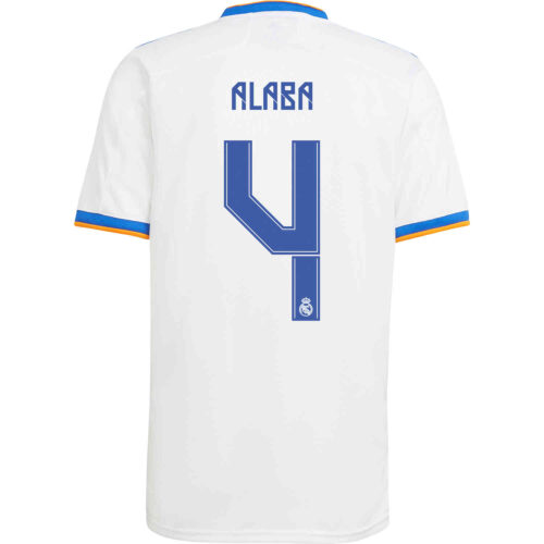 2021/22 adidas David Alaba Real Madrid Home Jersey
