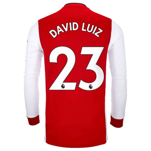 2021/22 adidas David Luiz Arsenal L/S Home Jersey