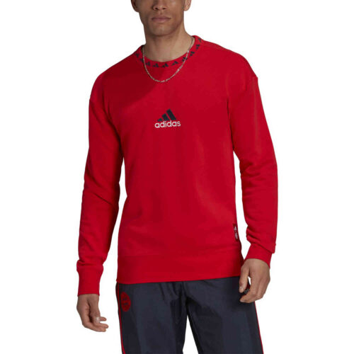 adidas Bayern Munich Icons Crew Sweatshirt – Active Red