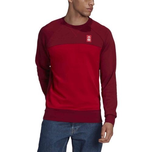 adidas Bayern Munich Graphic Crew Sweatshirt – Craft Red/FCB True Red
