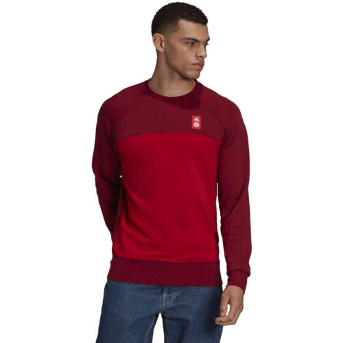 adidas Bayern Munich Graphic Crew Sweatshirt – Craft Red/FCB True Red